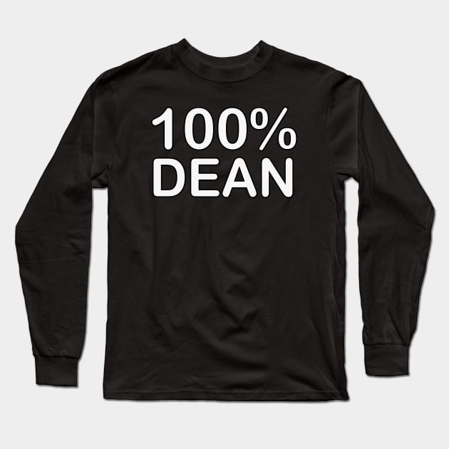 Dean name, couples gifts for boyfriend and girlfriend matching. Long Sleeve T-Shirt by BlackCricketdesign